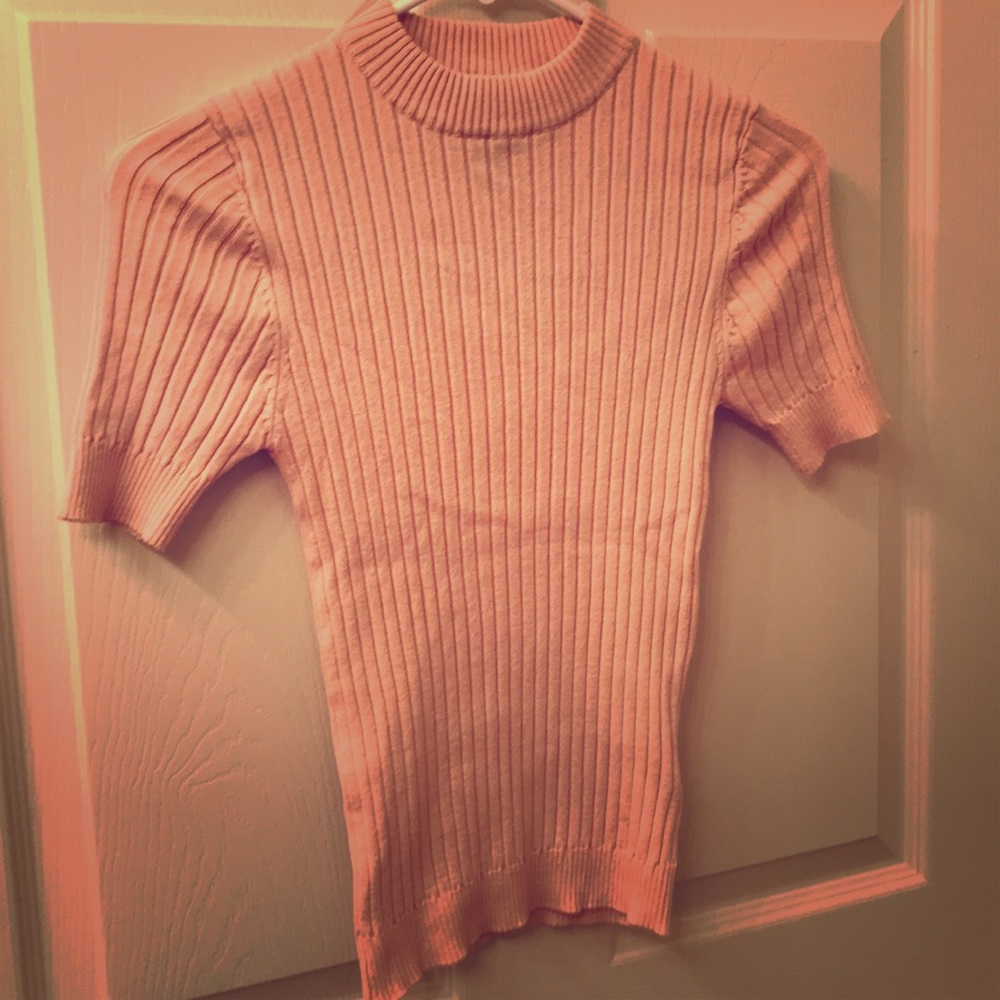 Pink ribbed T-Shirt